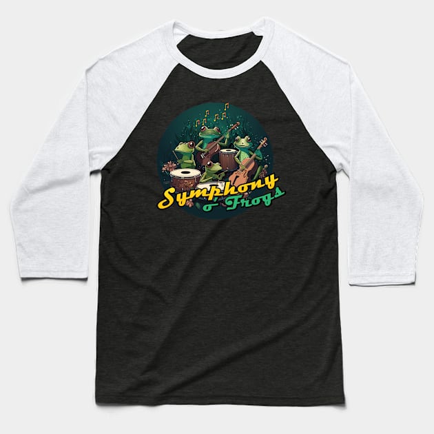 Symphony of Frogs Baseball T-Shirt by SquishyKitkat